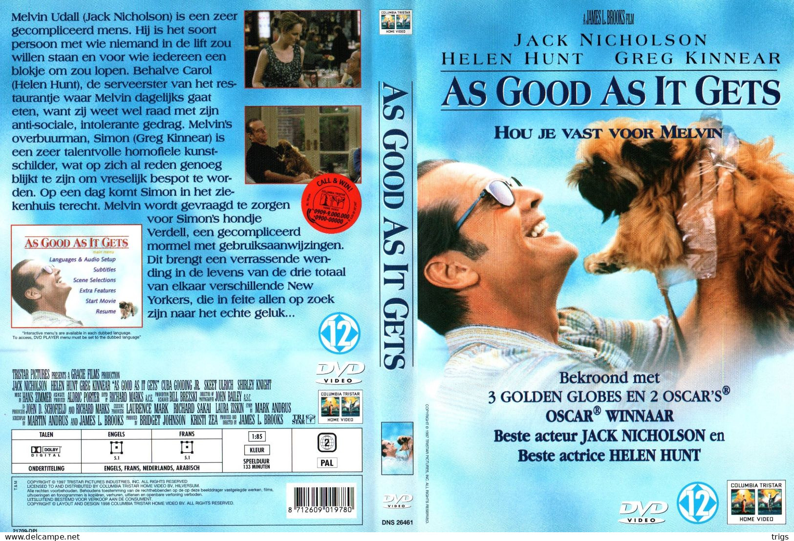 DVD - As Good As It Gets - Cómedia
