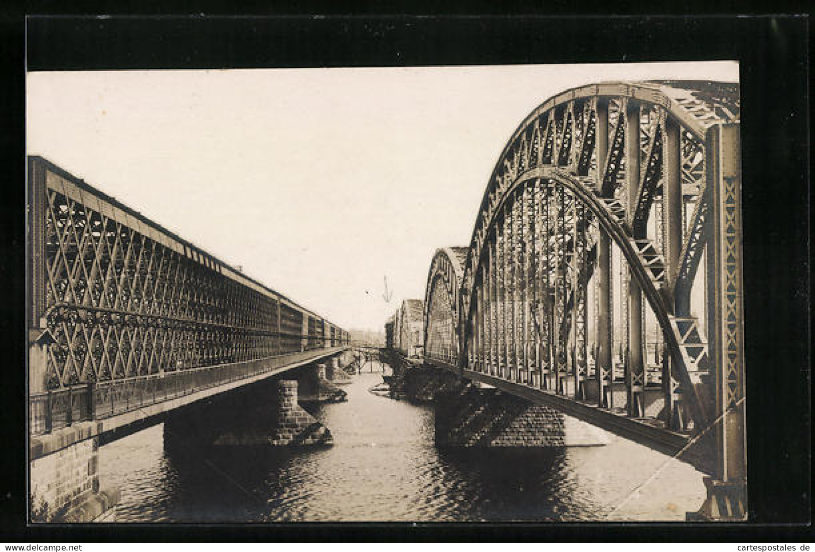 AK Riga, Eisenbrücken über Die Düna  - Letonia