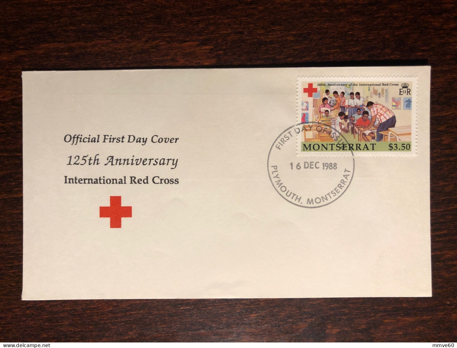 MONTSERRAT FDC COVER 1988 YEAR RED CROSS HEALTH MEDICINE STAMPS - Montserrat