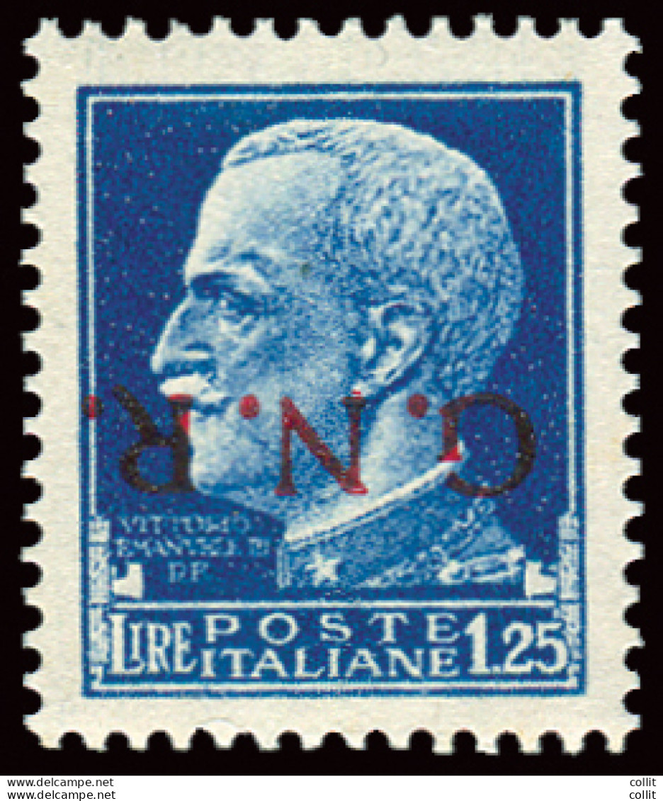 G.N.R. - Lire 1,25 N. 480a Soprastampa Di "Verona" Capovolta - Ungebraucht