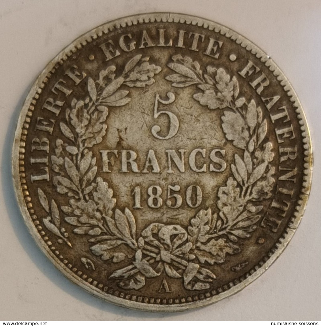 GADOURY 719 - 5 FRANCS 1850 A - Paris - TYPE CÉRÈS - KM 761 - 091529 - TB - 5 Francs