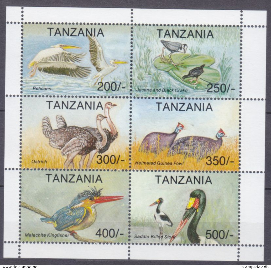 1994 Tanzania G1738-M1738KL Birds 20,00 € - Palmípedos Marinos