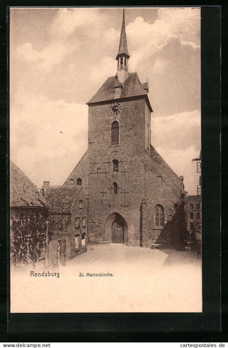 AK Rendsburg, St. Marienkirche  - Rendsburg