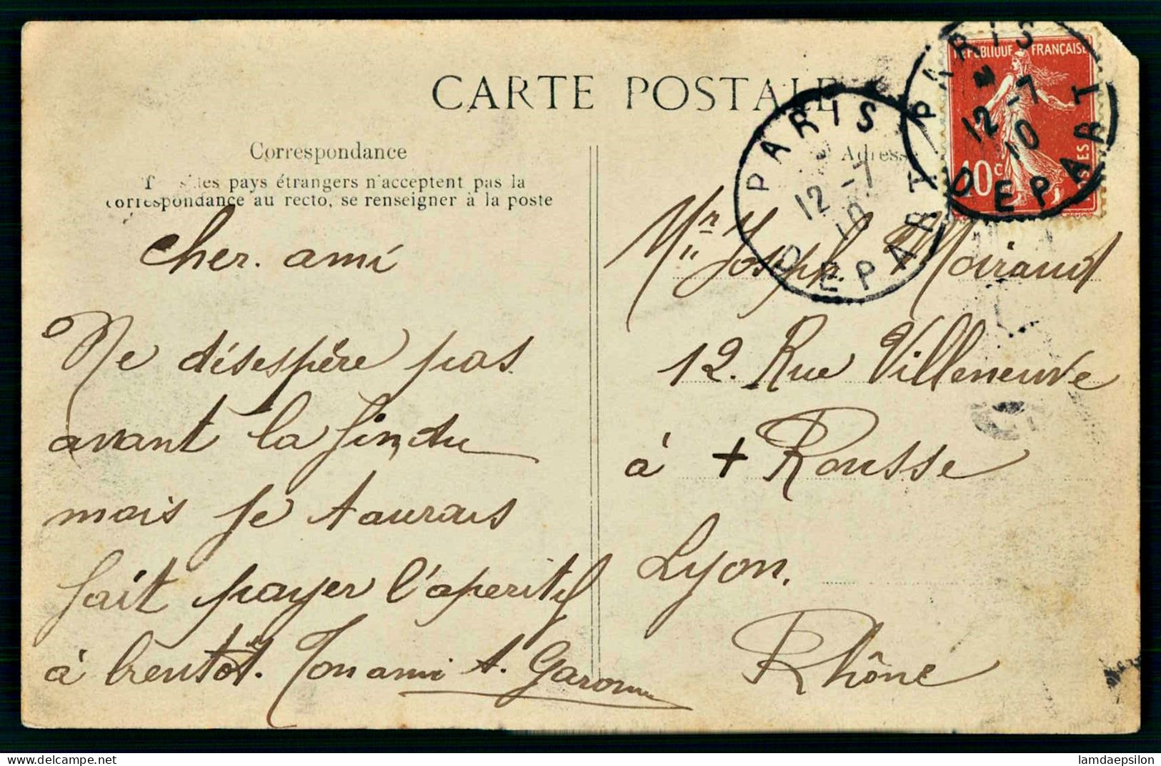 A69  FRANCE CPA PARIS - QUAI DE LA TOURNELLE , 18 JANVIER 1910 - Collections & Lots