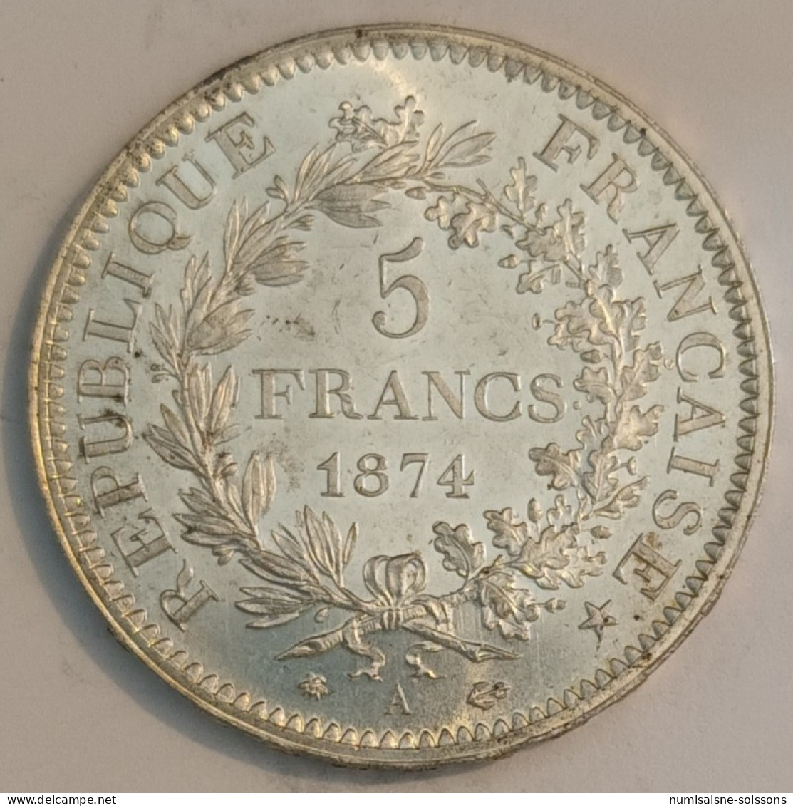 GADOURY 745a - 5 FRANCS 1874 A Paris TYPE HERCULE - KM 820 - 050572 - SUP+ - 5 Francs