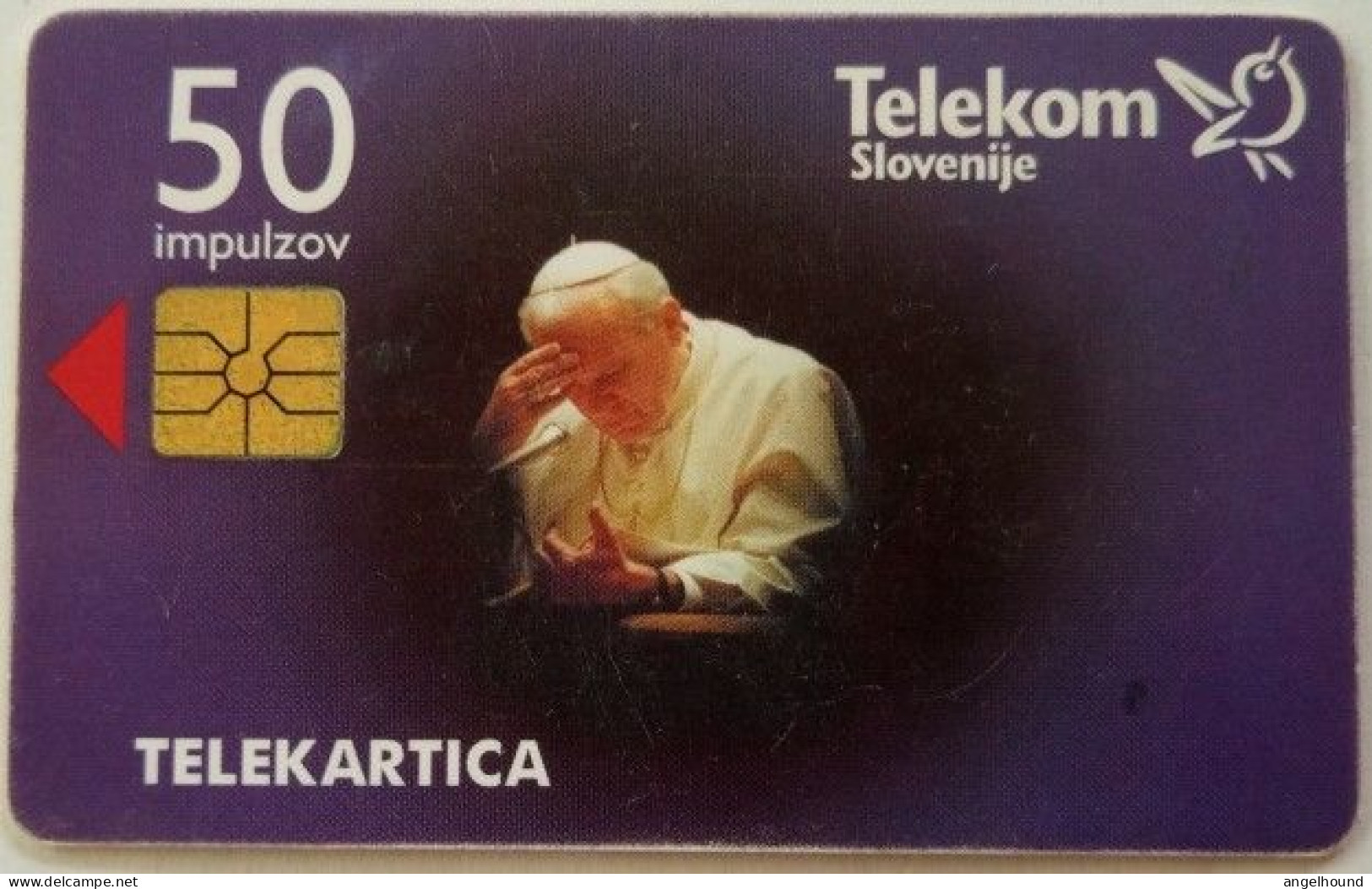 Slovenia 50 Unit Chip Card - Pope John Paul II ( Papez Janez Pavel II ) - Eslovenia