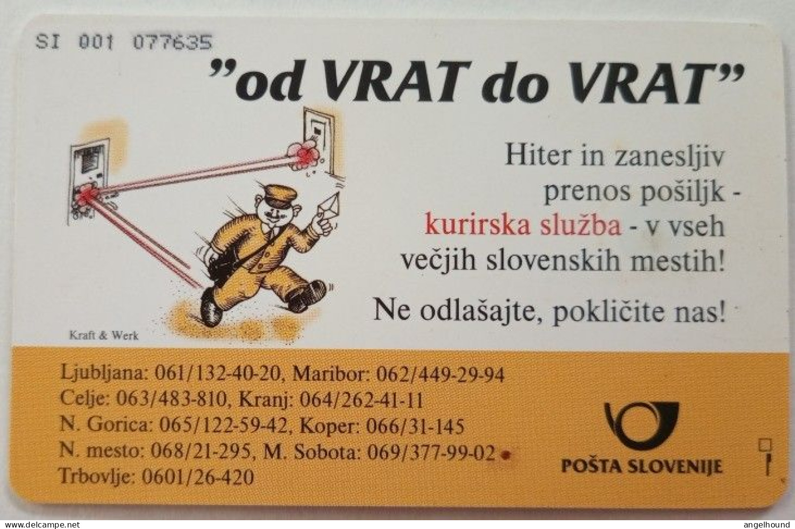 Slovenia 50 Units Chip Card - Uran / Od Vrat Do Vrat ( Posta ) - Slovenia
