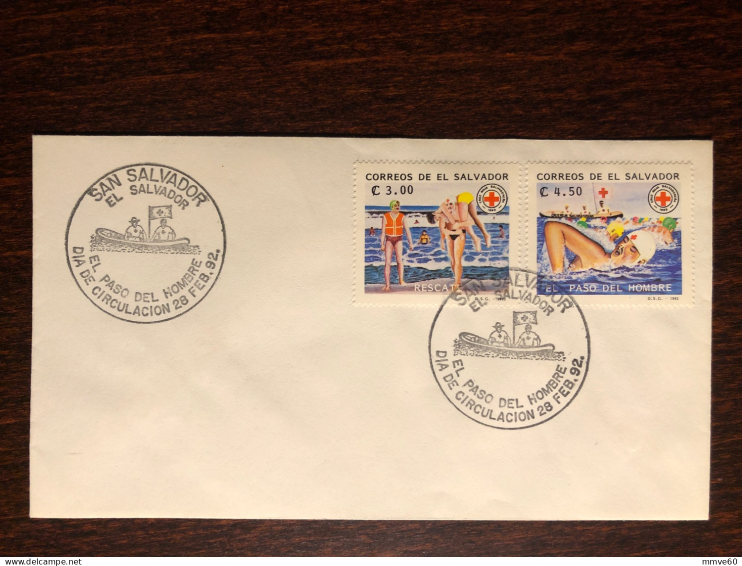 SALVADOR FDC COVER 1992 YEAR RED CROSS HEALTH MEDICINE STAMPS - El Salvador