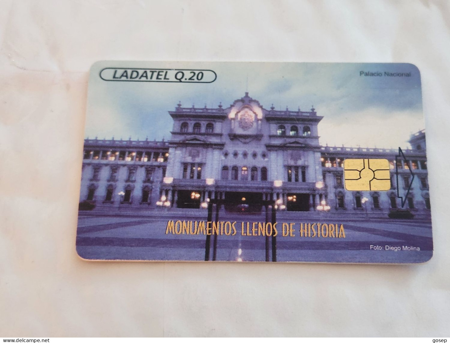 Guatemala-(gua-25A)-Palacio Nacional-(8)-(ladatel Q.20)-(0005932774)-used Card+1card Prepiad Free - Guatemala