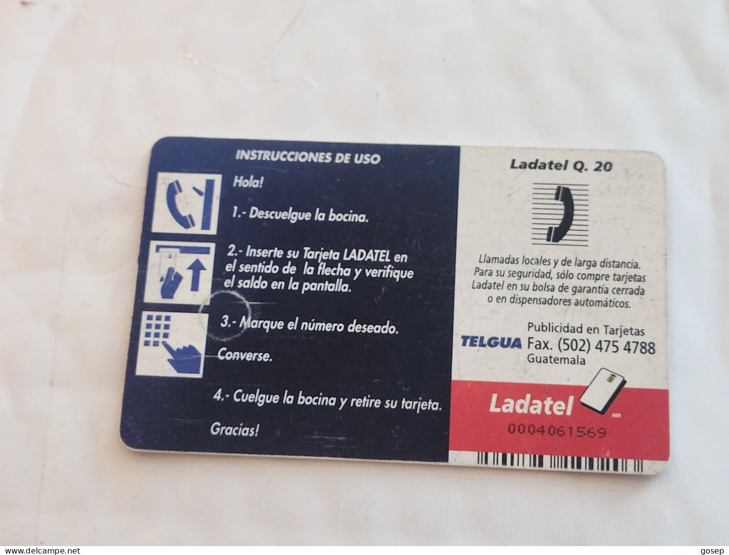 Guatemala-(gua-25A)-Semana Santa-(9)-(ladatel Q.20)-(0004061569)-used Card+1card Prepiad Free - Guatemala
