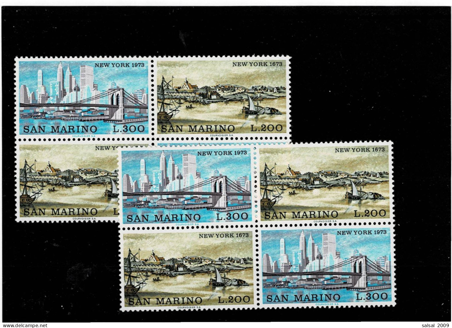 SAN MARINO ,"New York" ,2 Coppie MNH ,qualita Ottima - Nuevos