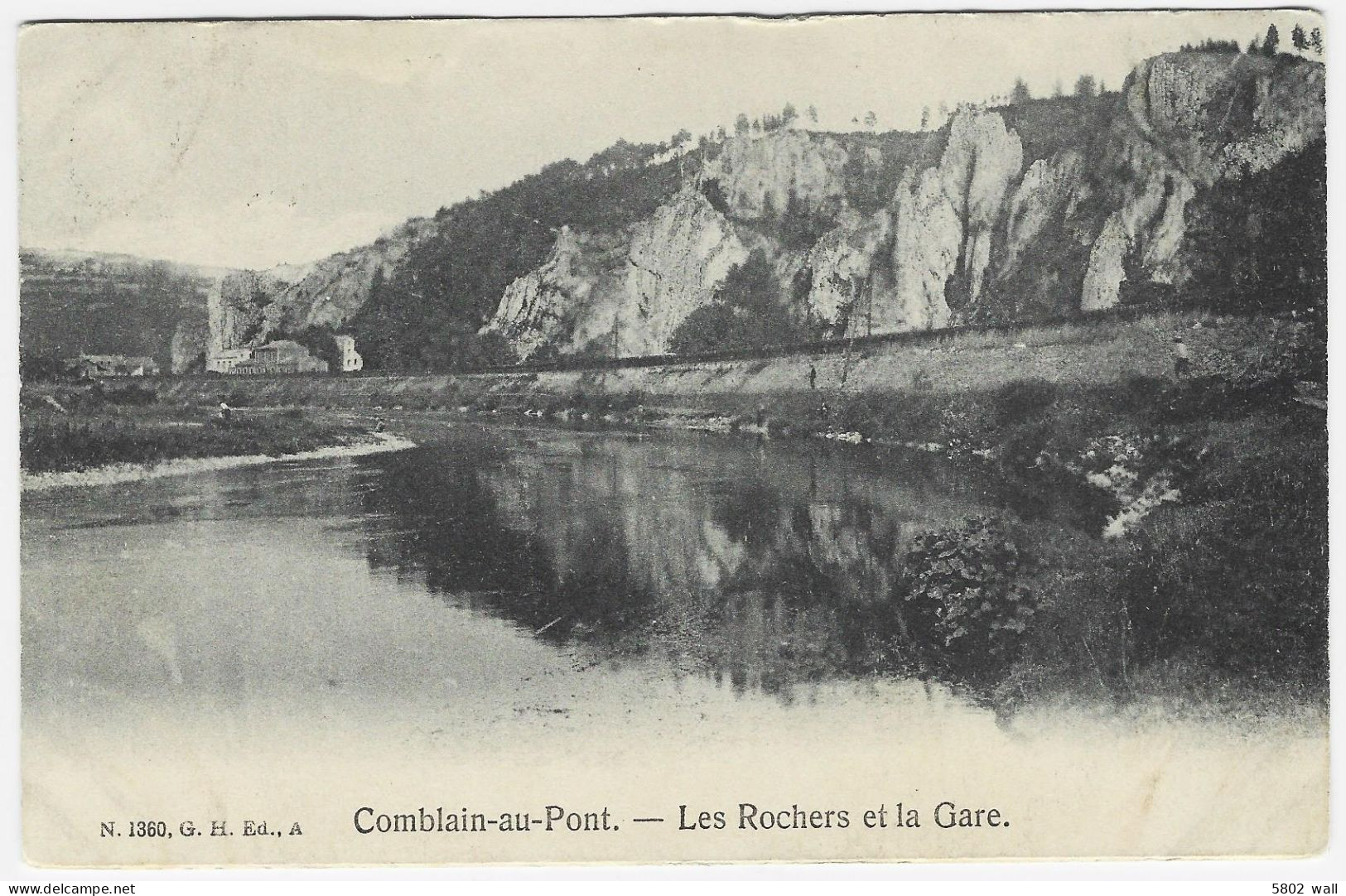 COMBLAIN-AU-PONT : Les Rochers Et La Gare - 1919 - Comblain-au-Pont