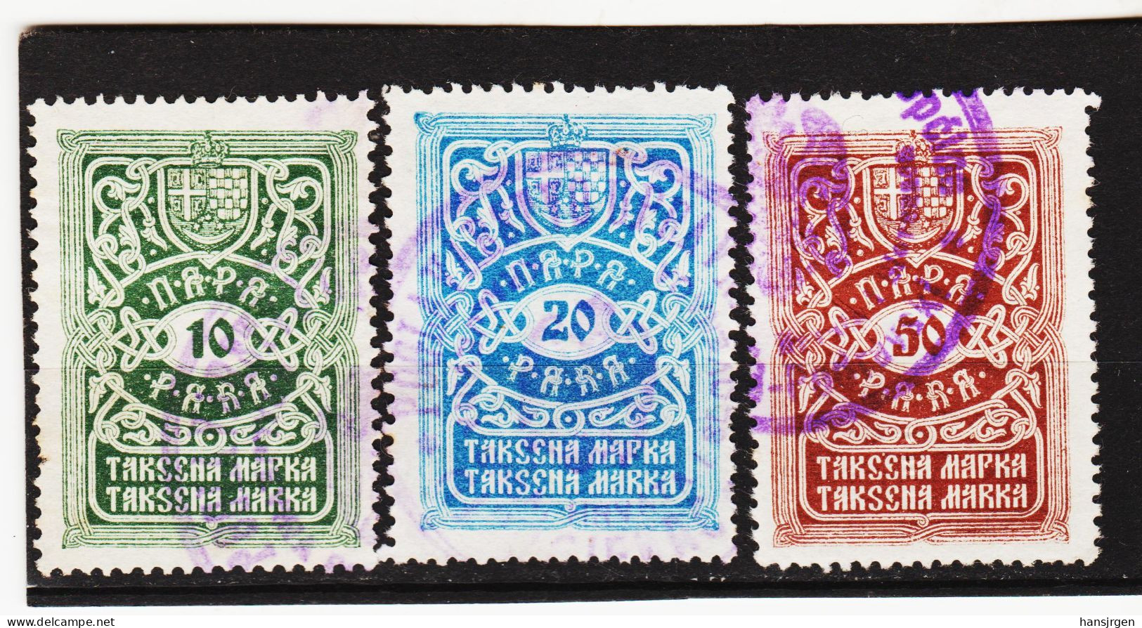 CAO783  JUGOSLAWIEN STEUERMARKEN - STEMPELMARKEN 10 - 20 - 50 Para Used/gestempelt  SIEHE ABBILDUNG - Used Stamps