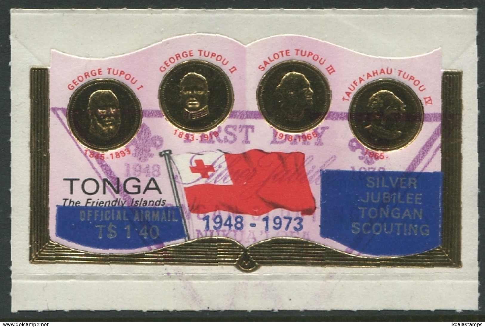 Tonga Official 1973 SGO105 $1.40 Silver Jubilee Of Scouting FU - Tonga (1970-...)