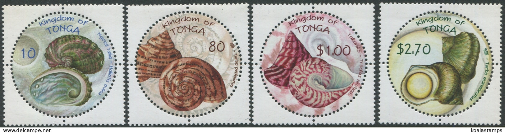 Tonga 2001 SG1507-1510 Tonga Shells Set MNH - Tonga (1970-...)
