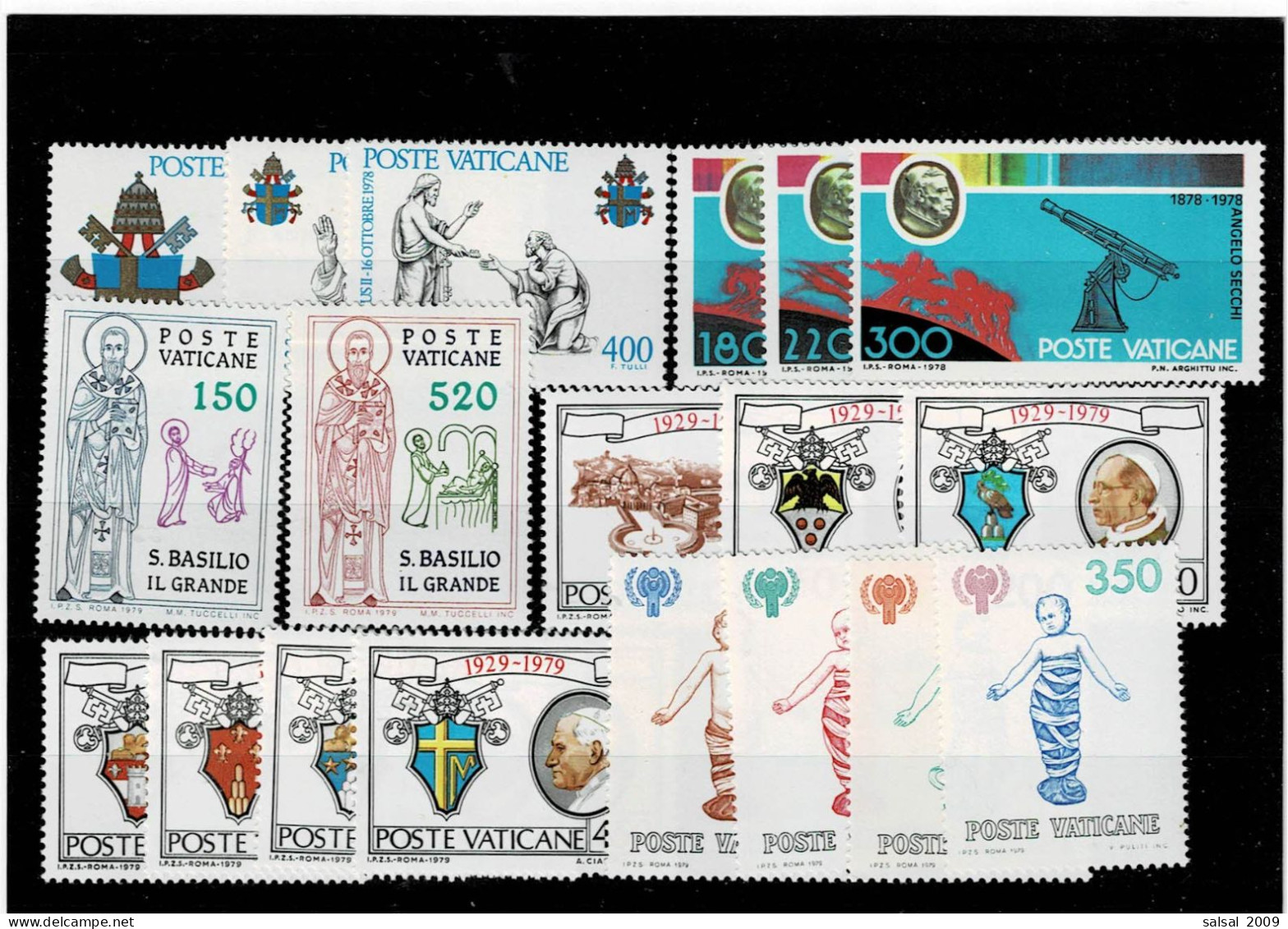 VATICANO ,5 Serie Complete MNH Del 1979 ,qualita Ottima - Unused Stamps