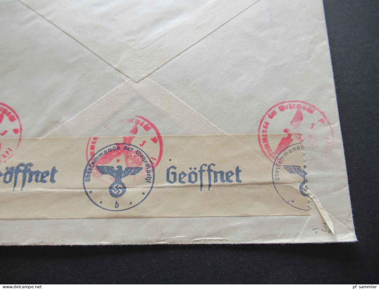 Norwegen 1942 Feldpost 2.WK Stempel Sander - Stettin Reserve Lazarett IV Hermann Göring Schule Zensurbeleg / OKW Zensur - Covers & Documents