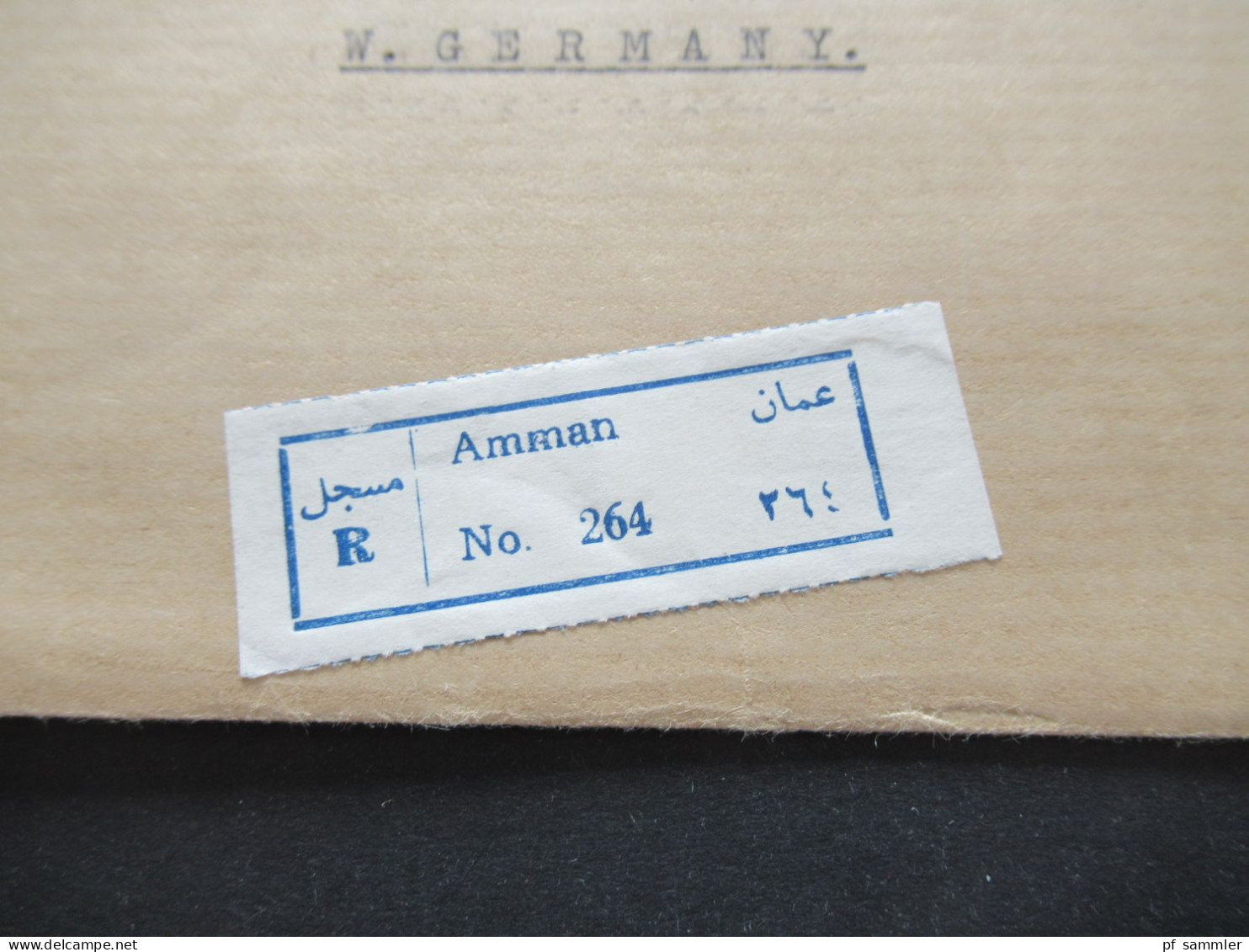 Asien 1967 Jordanien Einschreiben Amman Auslandsbrief Nach Menden / The Hashemite Kindgdom Of Jordan MiF - Jordan