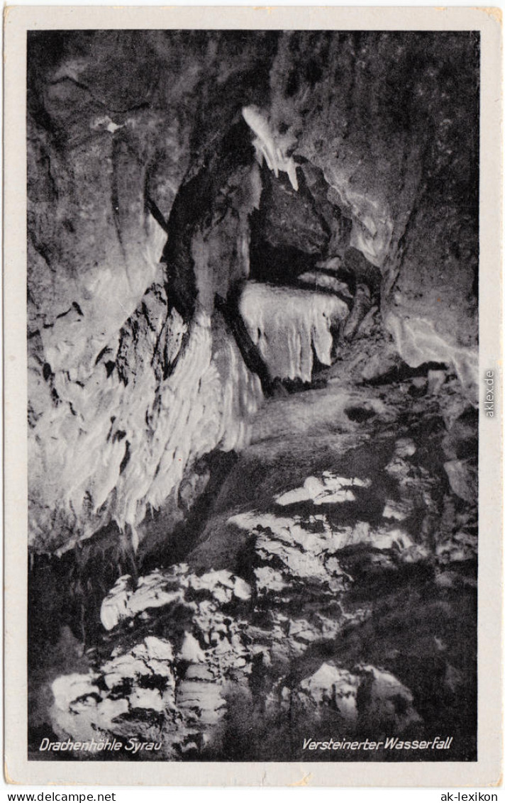 Syrau (Vogtland) Drachenhöhle: Versteinerter Wasserfall B Plauen  1954 - Syrau (Vogtland)