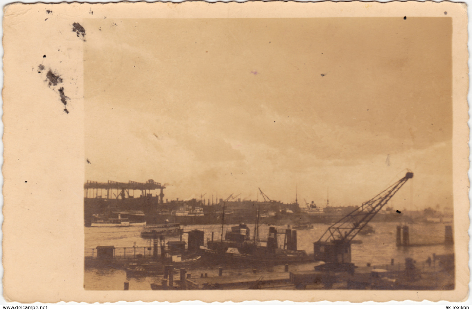 Privatfotokarte Ansichtskarte Wandsbek-Hamburg Hafen 1928 - Wandsbek