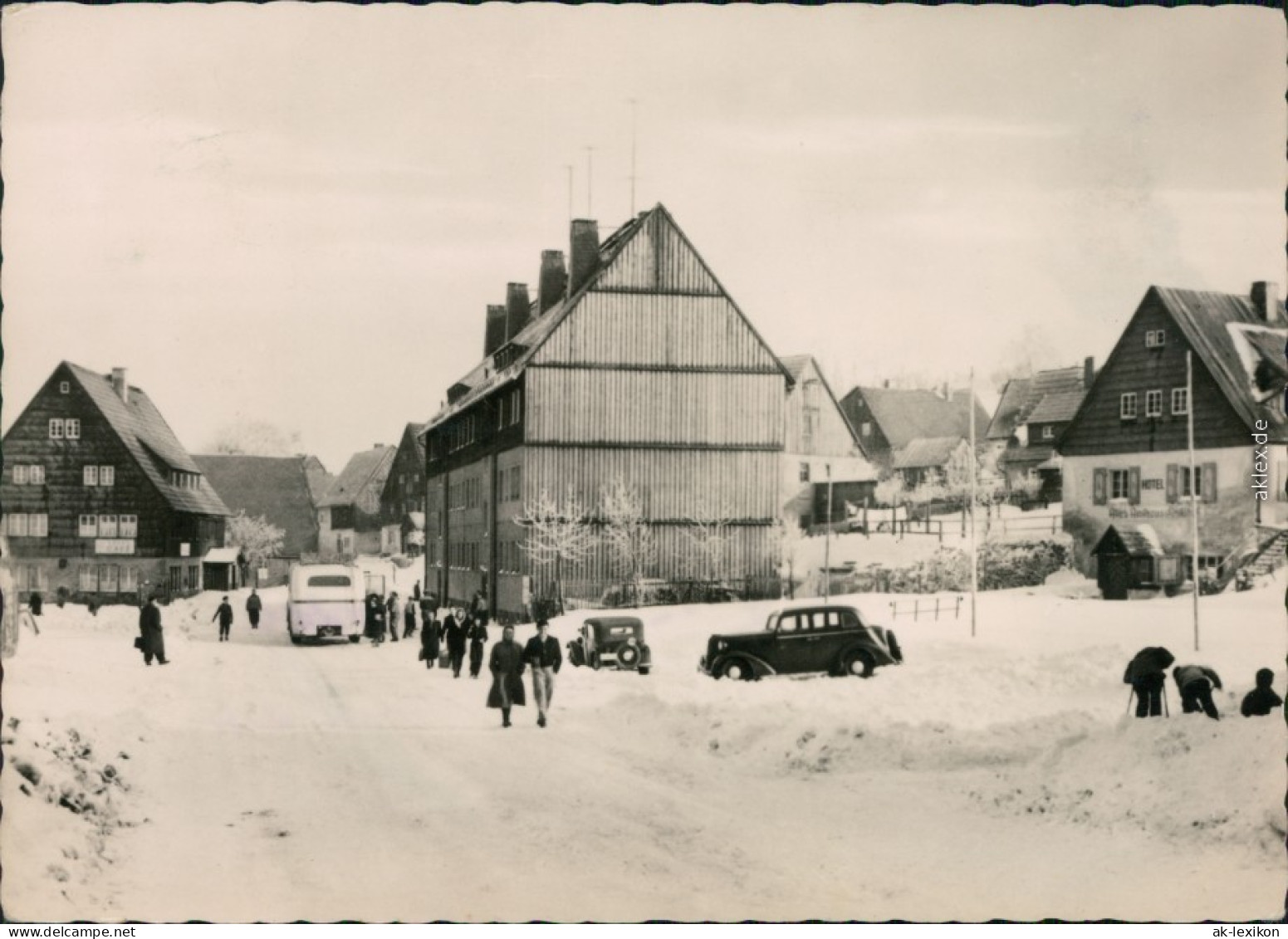 Ansichtskarte Altenberg (Erzgebirge) Marktplatz Im Schnee 1961 - Altenberg