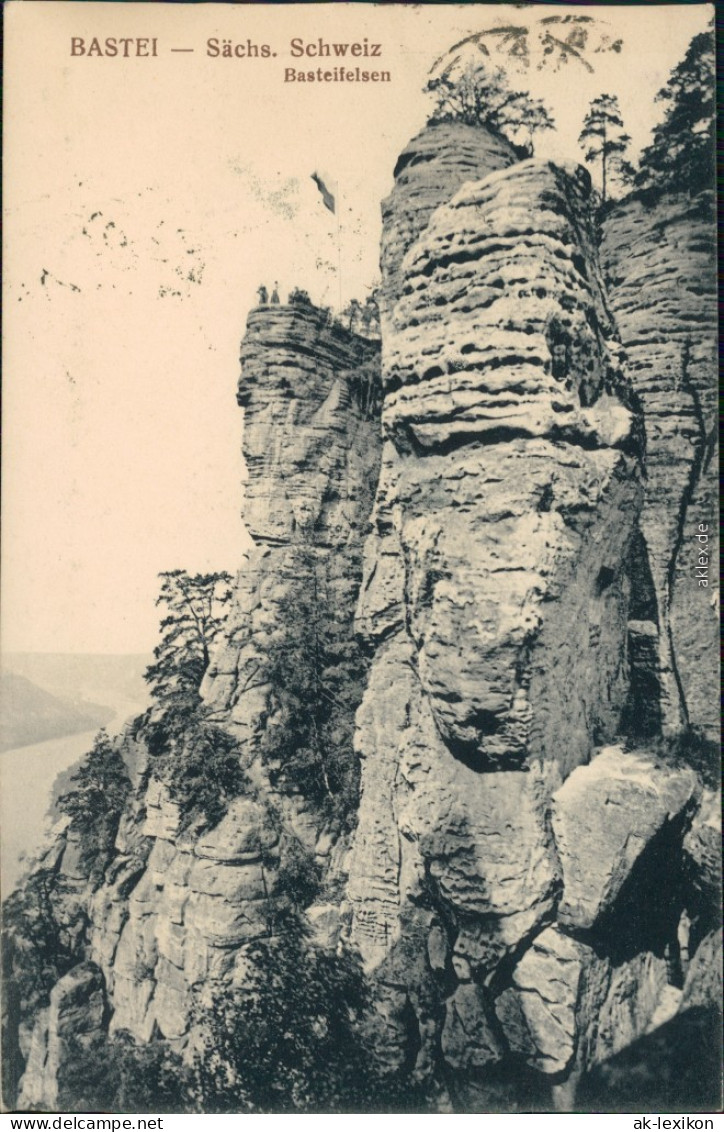 Ansichtskarte Rathen Basteifelsen (Sächsische Schweiz) 1921 - Rathen