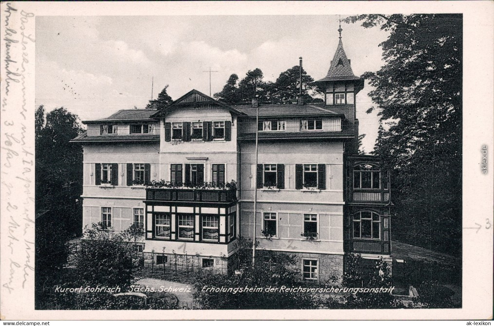 Gohrisch (Sächs. Schweiz) Erholungsheim Der   B Bad Schandau 1939 - Gohrisch