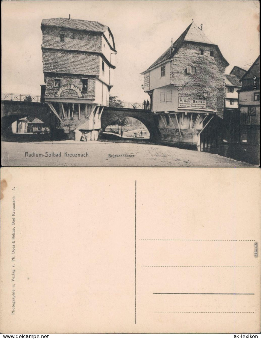 Ansichtskarte Bad Kreuznach Brückenhäuser 1917 - Bad Kreuznach