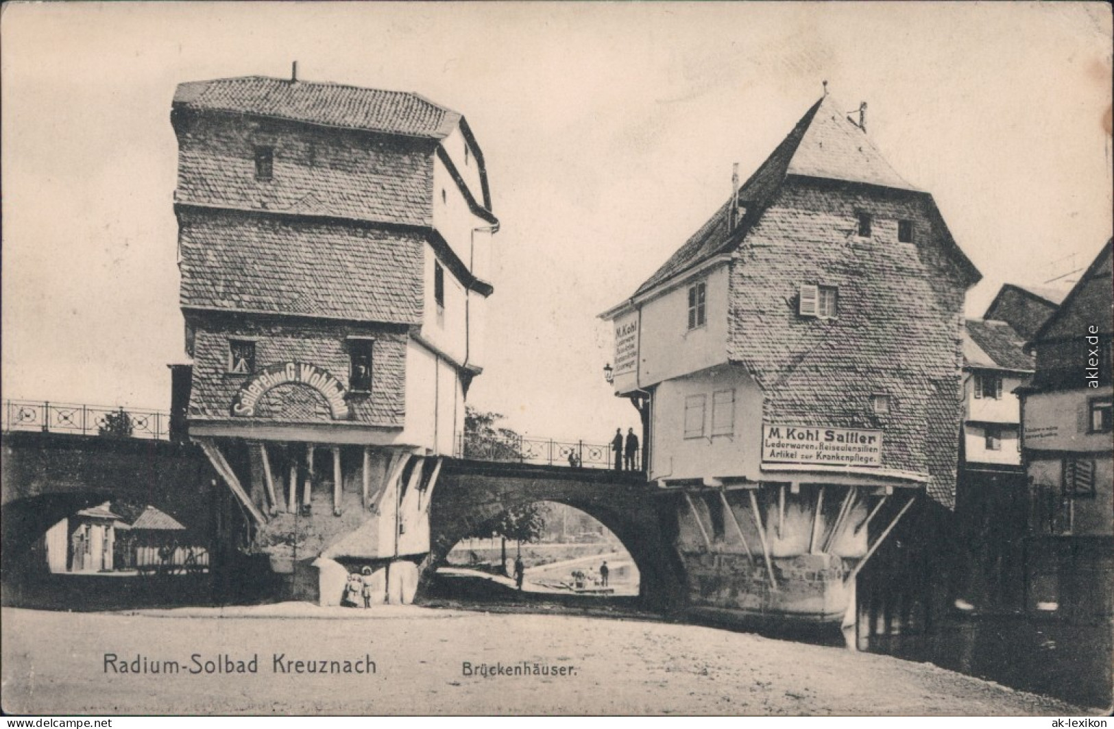 Ansichtskarte Bad Kreuznach Brückenhäuser 1917 - Bad Kreuznach