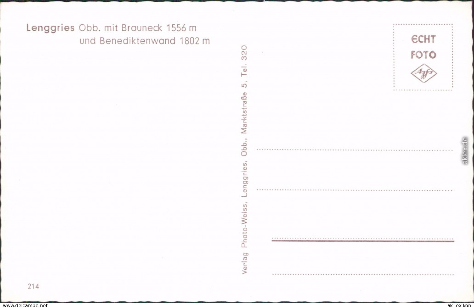 Lenggries Brauneck (1555 M) Und Benediktenwand (1802 M) 1968 - Lenggries