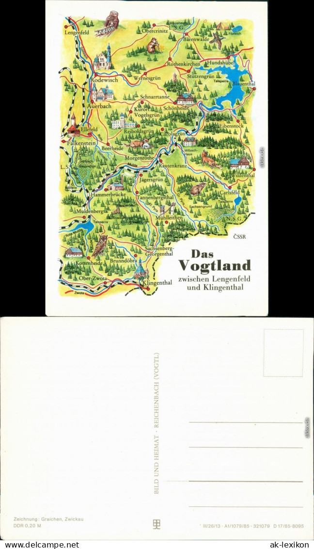 Ansichtskarte Vogtland Lengenfeld Klingenthal Graichen 1982 - Klingenthal