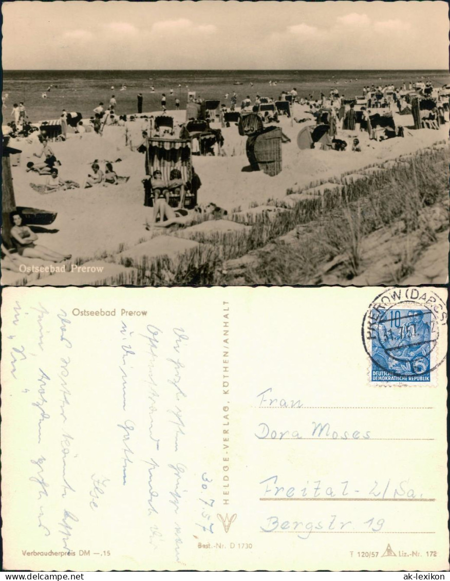 Ansichtskarte Prerow Strand 1957 - Seebad Prerow