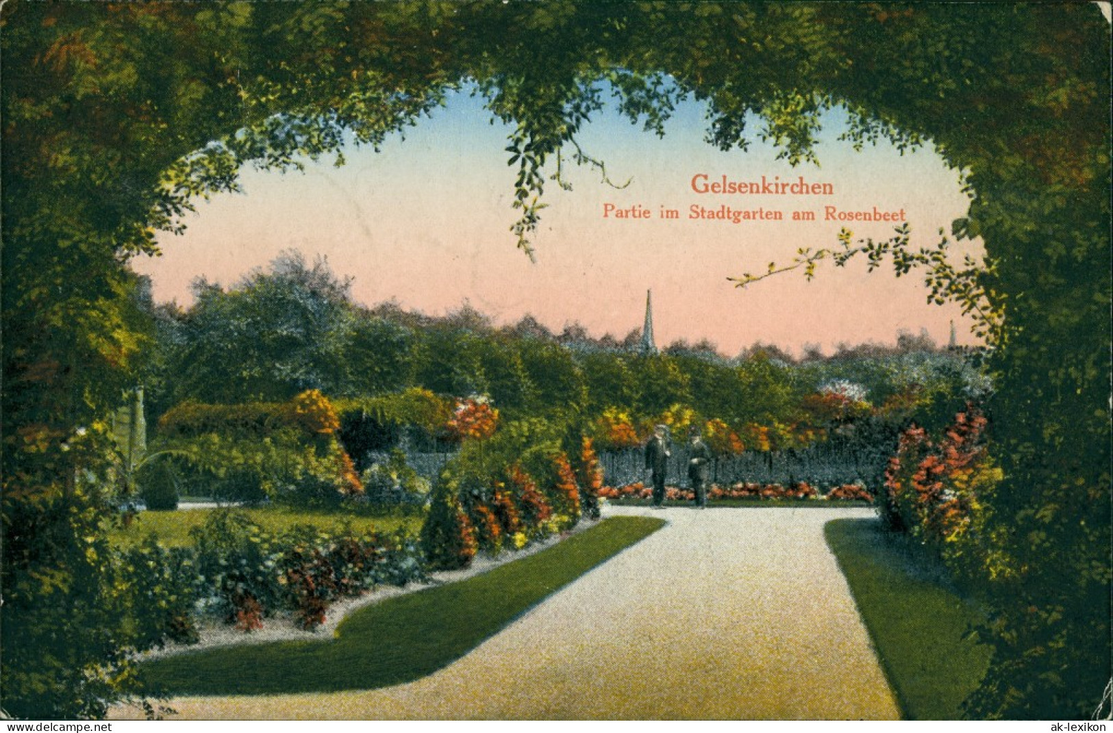 Ansichtskarte Gelsenkirchen Partie Im Stadtgarten Am Rosenbeet 1914  - Gelsenkirchen