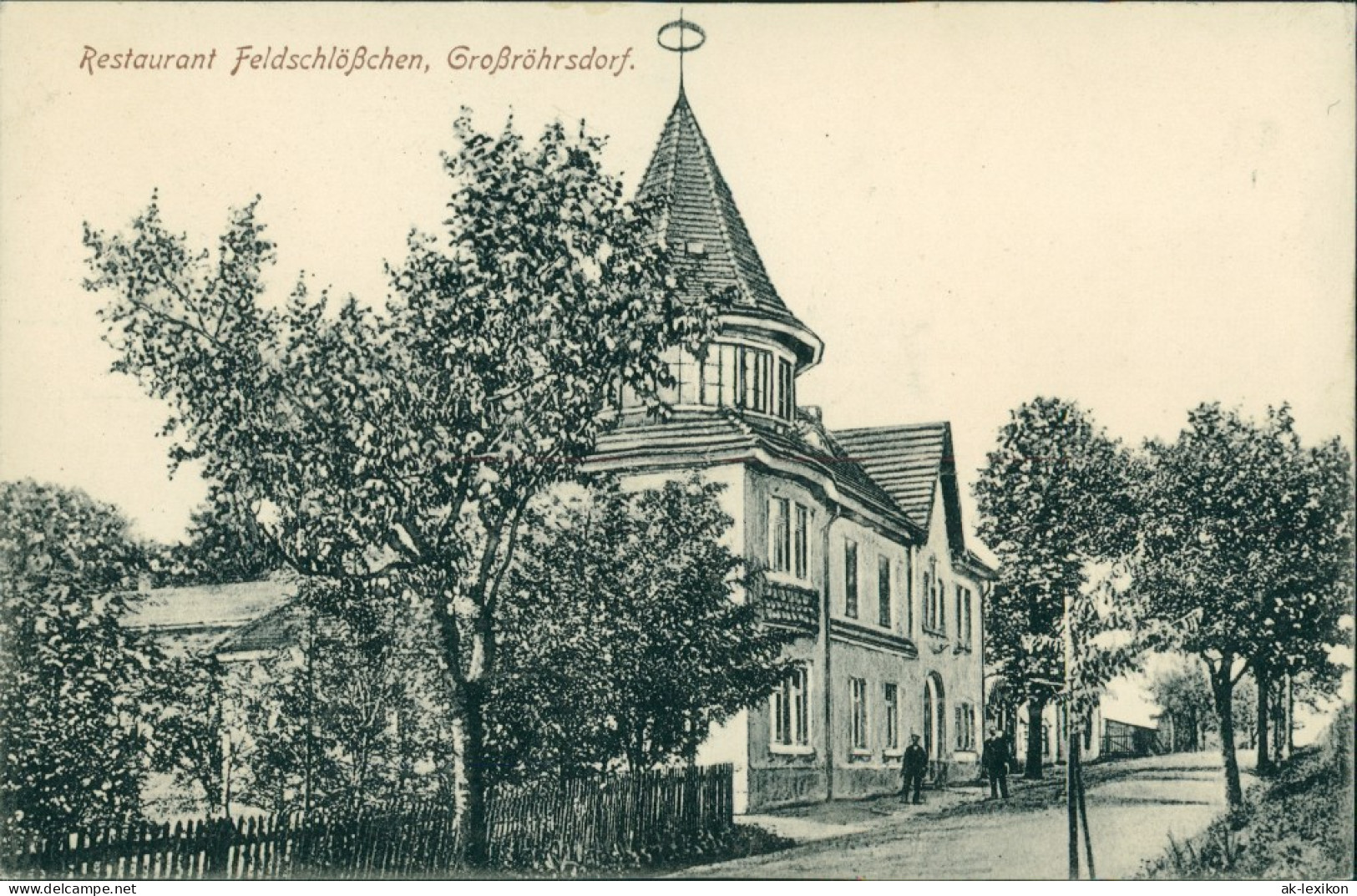 Ansichtskarte Großröhrsdorf Partie Am Restaurant Feldschlößchen 1911  - Grossroehrsdorf