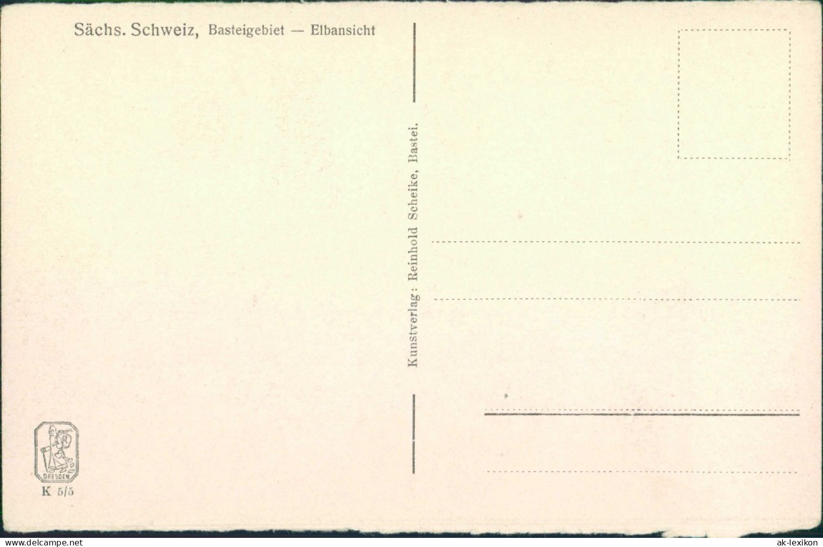 Ansichtskarte Rathen Basteigebiet- Elbansicht 1928  - Rathen