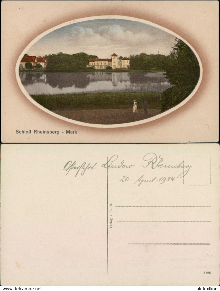 Ansichtskarte Rheinsberg Passepartout Schloß Rheinsberg 1924  - Rheinsberg