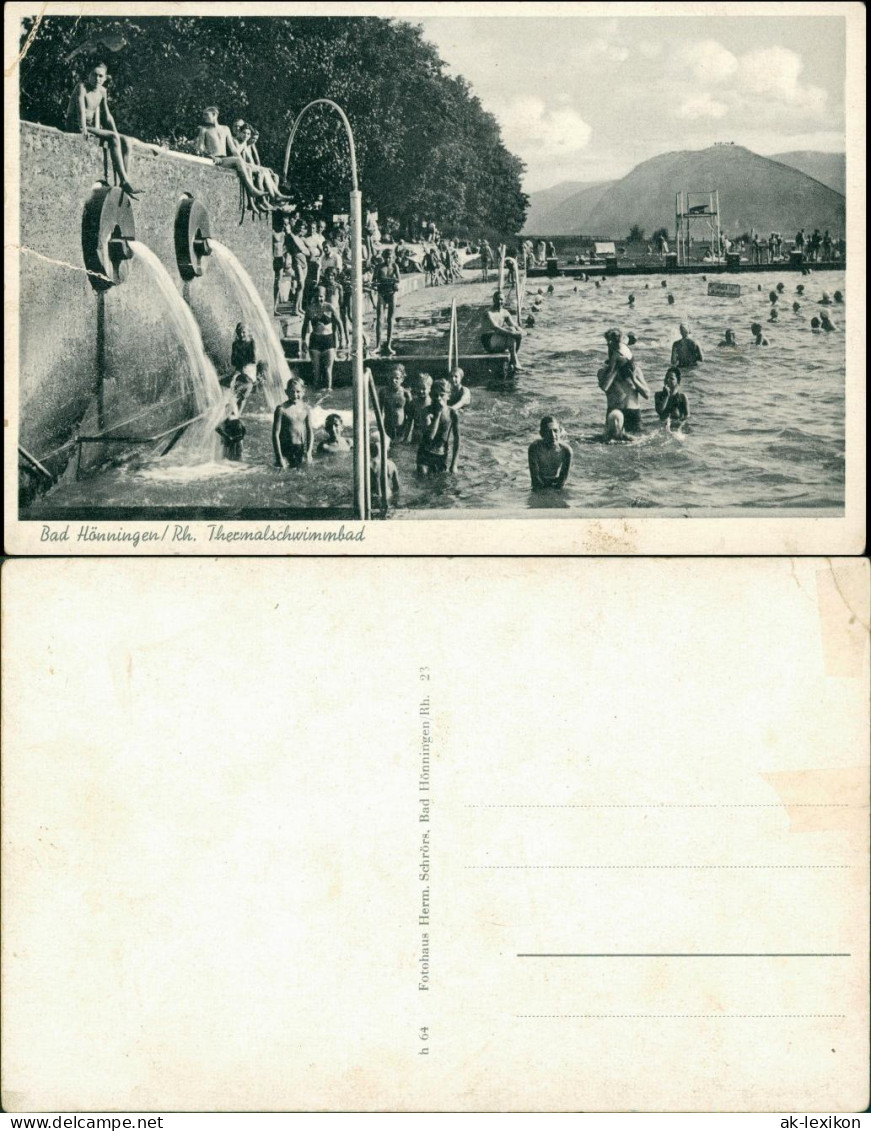 Ansichtskarte Bad Hönningen Partie Im Thermalbad 1950 - Bad Hoenningen