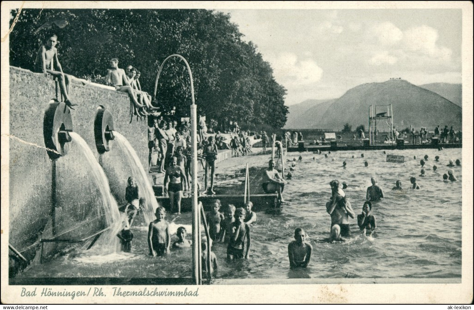 Ansichtskarte Bad Hönningen Partie Im Thermalbad 1950 - Bad Hoenningen