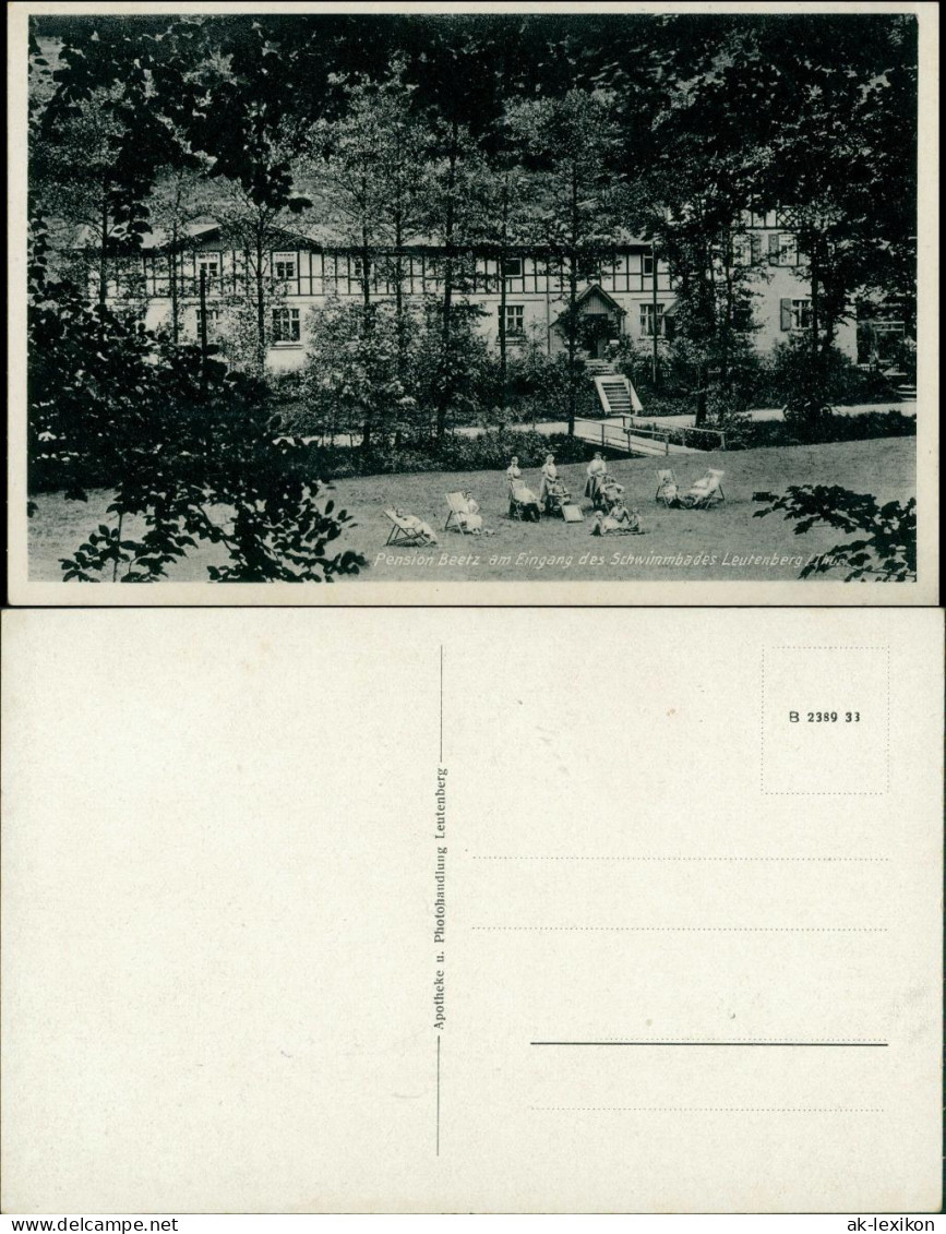 Ansichtskarte Leutenberg Pension Beetz 1934 - Leutenberg