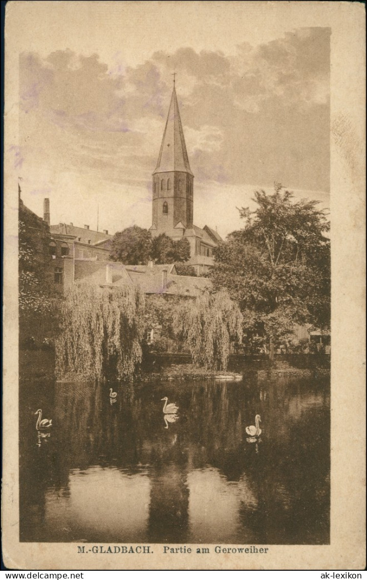 Ansichtskarte Mönchengladbach Geroweiher - Stadt 1921 - Moenchengladbach