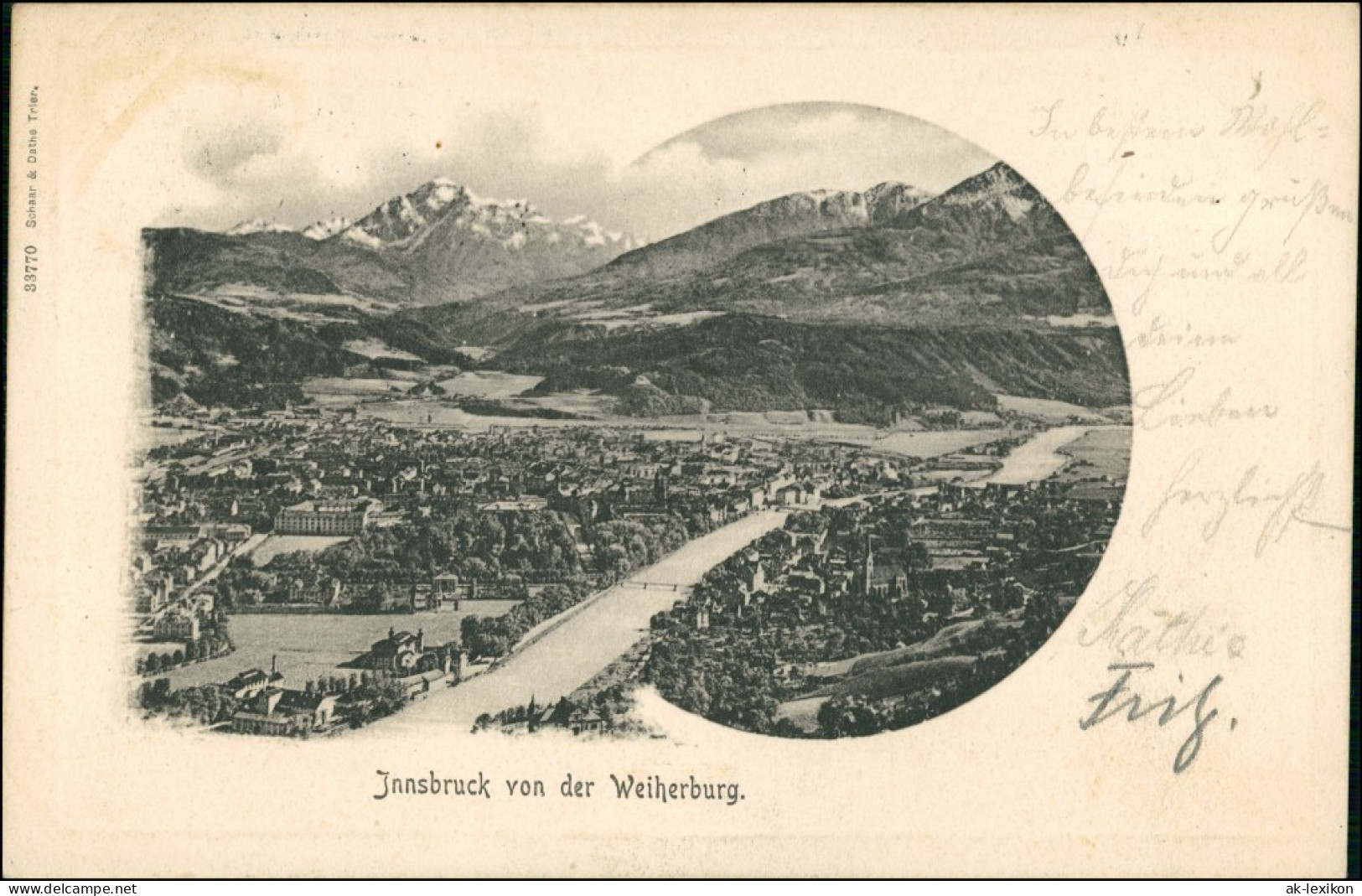 Ansichtskarte Innsbruck Von Der Weiherburg 1903 - Innsbruck