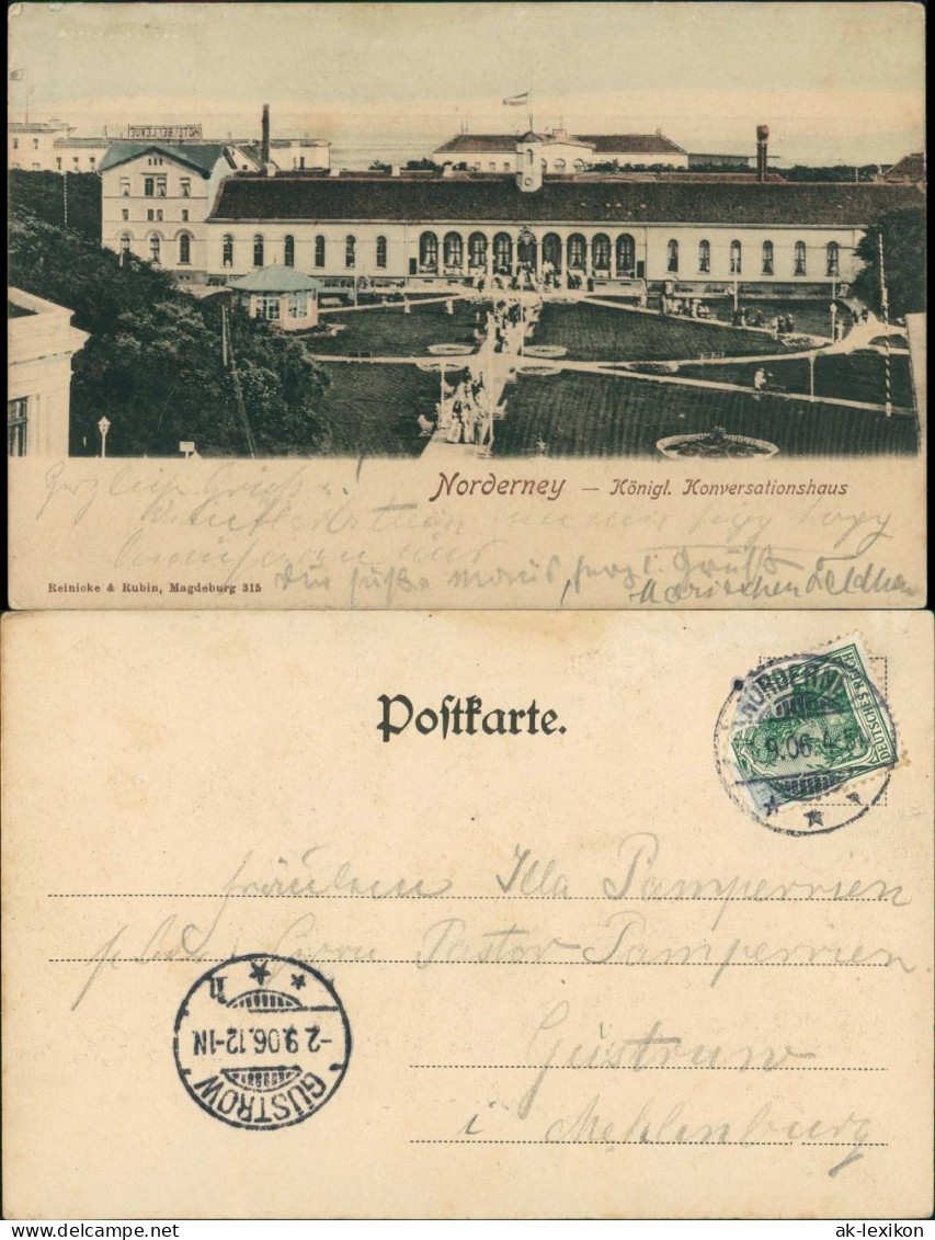 Ansichtskarte Norderney Partie Am Kgl. Konversationshaus 1906 - Norderney