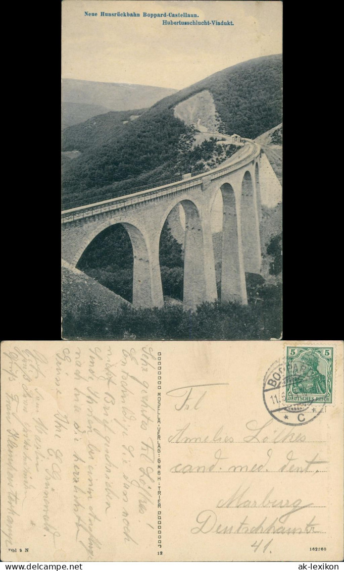 Ansichtskarte Boppard Castellaun - Hubertus Viadukt 1911 - Boppard