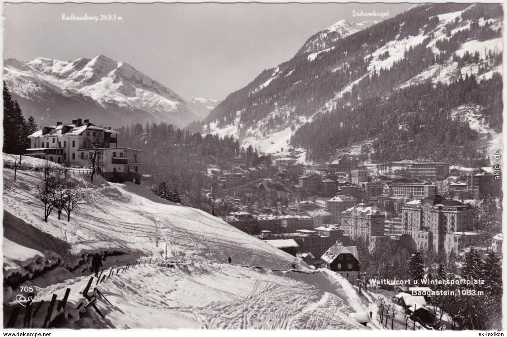 Foto Ansichtskarte Bad Gastein Wintersportplatz 1961 - Bad Gastein