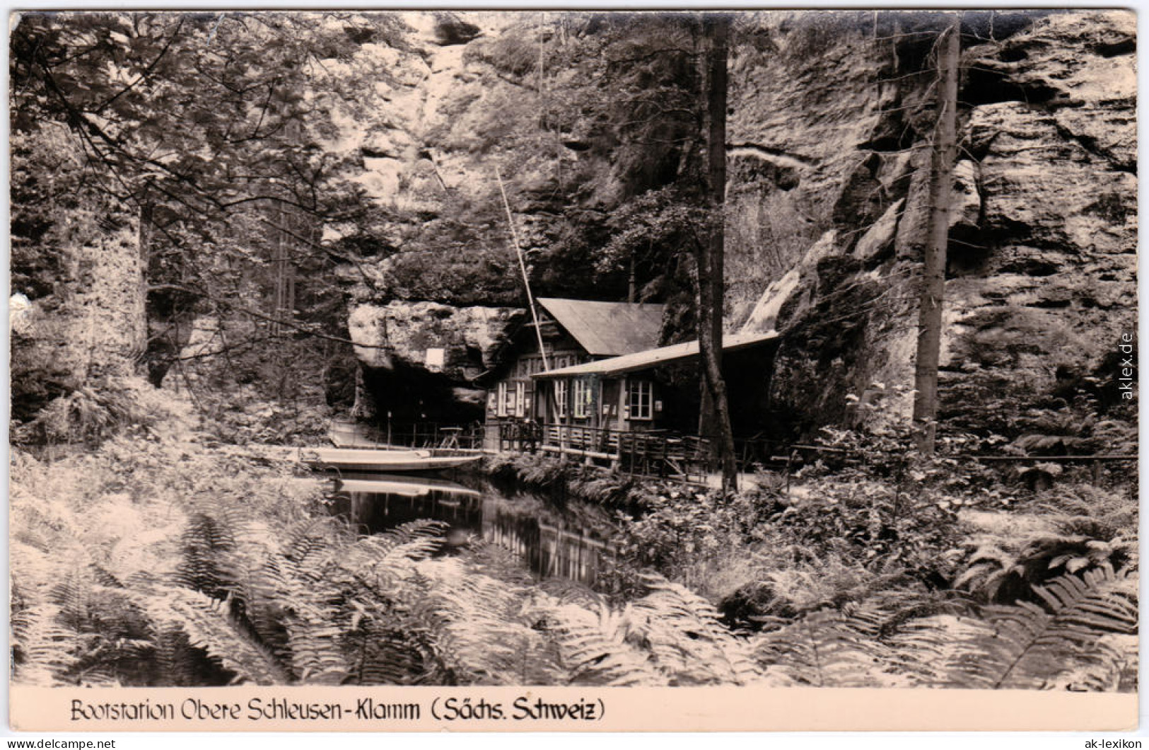 Hinterhermsdorf Sebnitz Bootstation Obere Schleusen-Klamm Kirnitzsch  1962 - Hinterhermsdorf