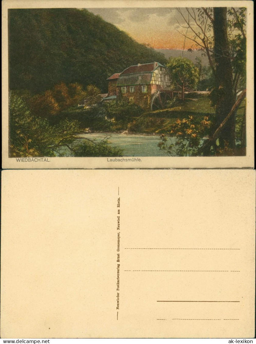 Ansichtskarte Neuwied (Rhein) Laubachsmühle-Wiedtal 1925 - Neuwied