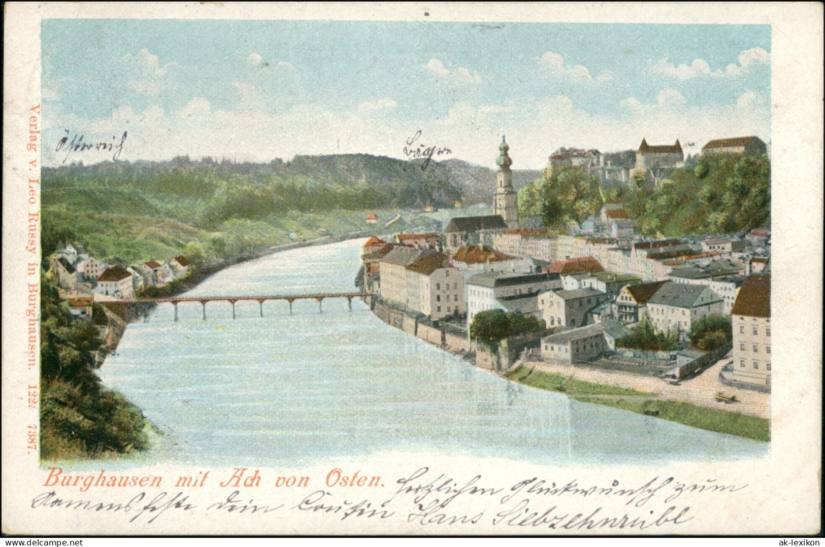 Ansichtskarte Burghausen Blick Auf Die Stadt 1903 - Burghausen