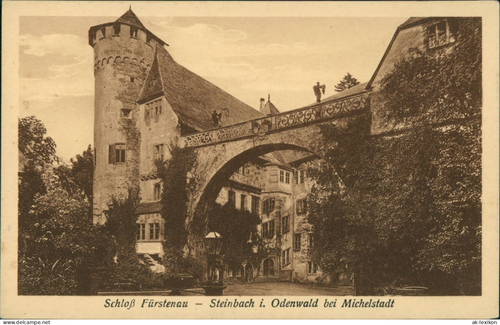 Ansichtskarte Steinbach-Michelstadt Schloss Fürstenau 1914 - Michelstadt