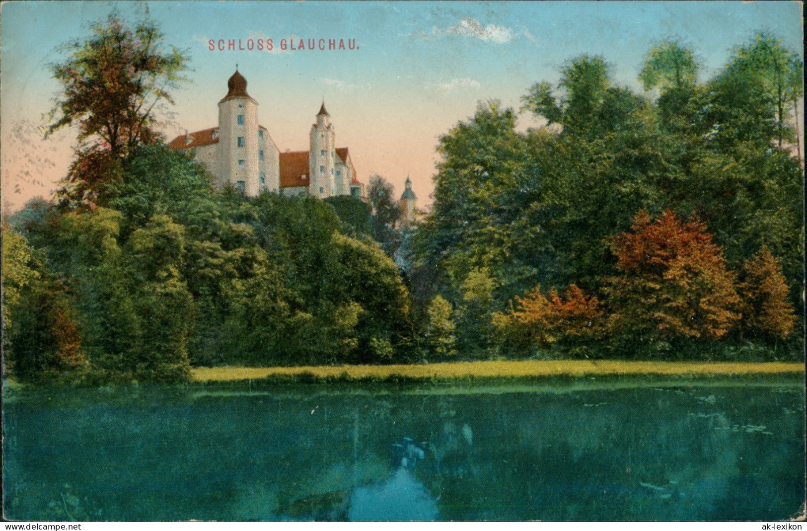 Ansichtskarte Glauchau Partie Am Schloss, Heliocolorkarte 1913 - Glauchau
