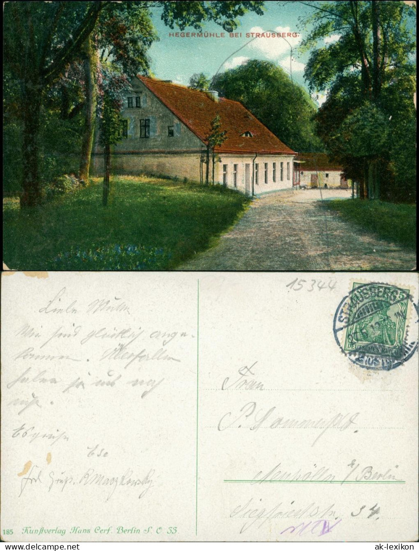 Ansichtskarte Strausberg Hegermühle 1912 - Strausberg